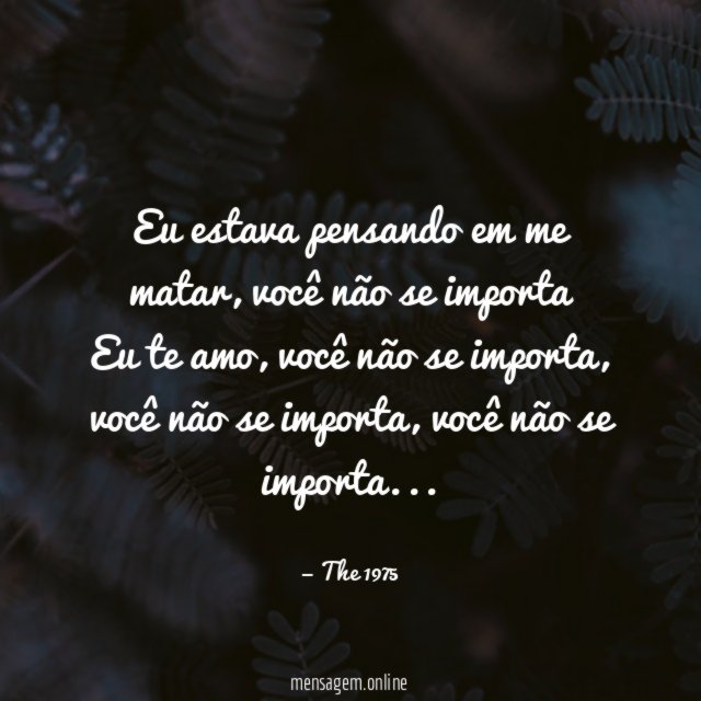 Eu estava pensando em me matar