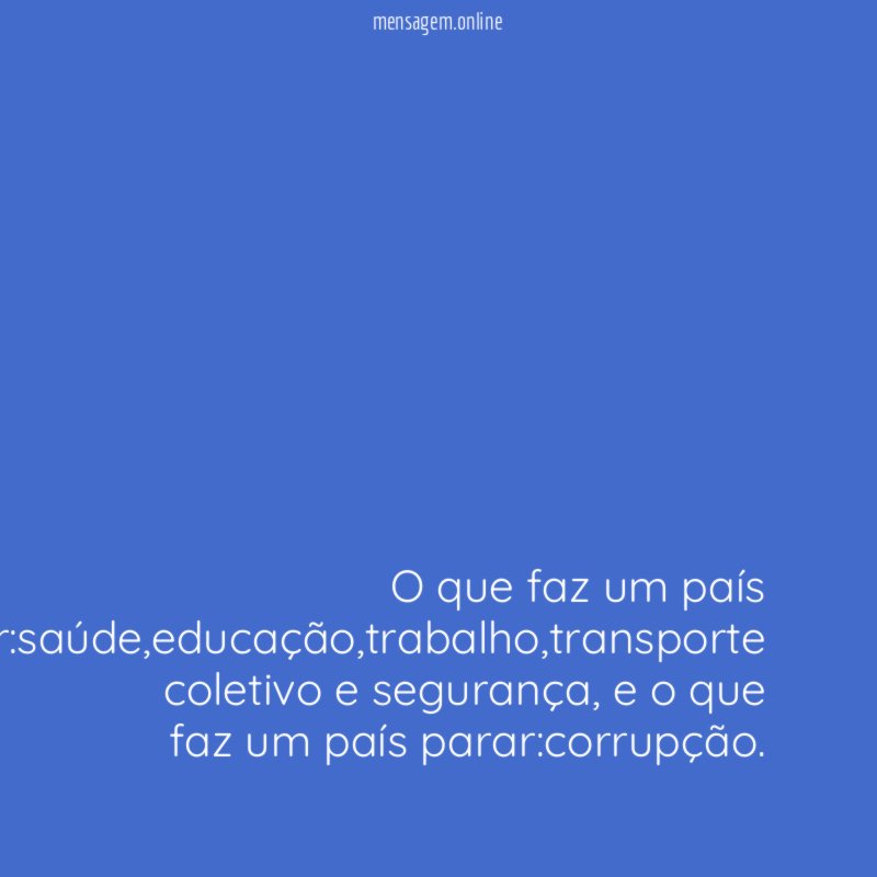 O que faz um país andar
