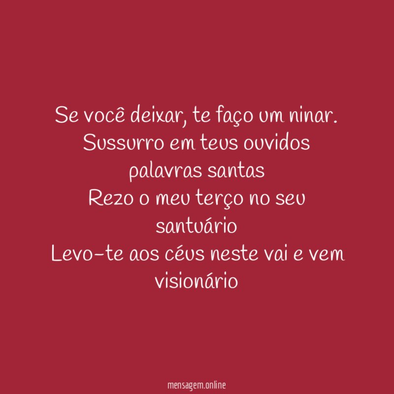 Se você deixar