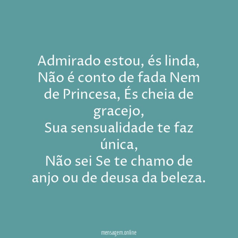 Admirado estou