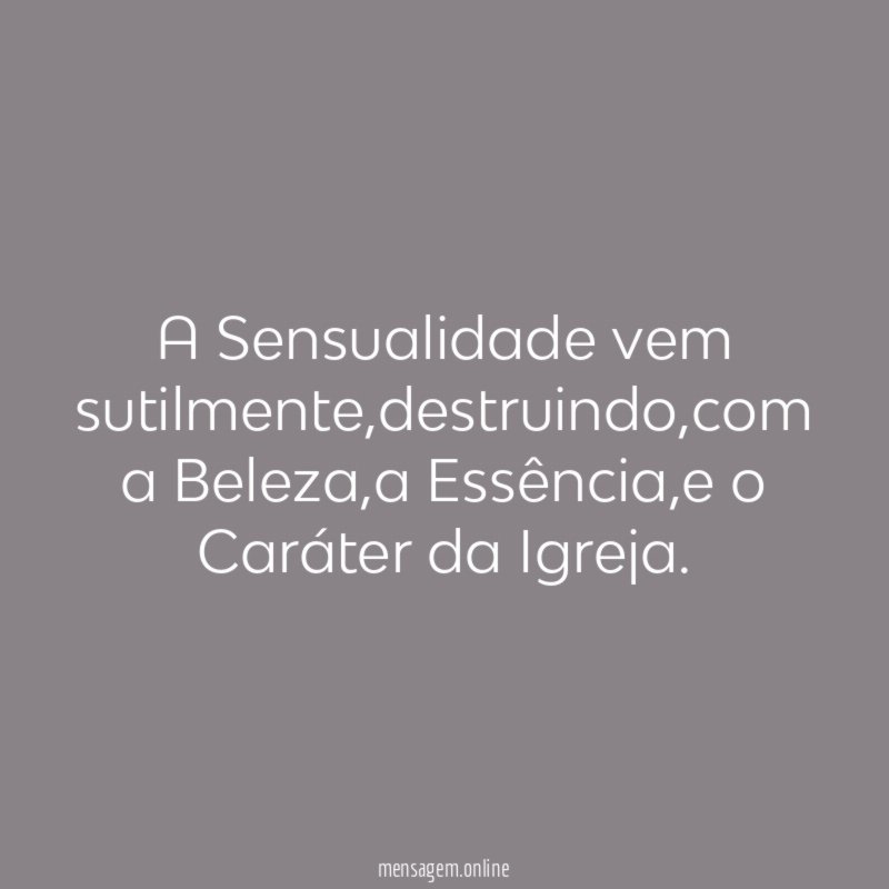 A Sensualidade vem sutilmente