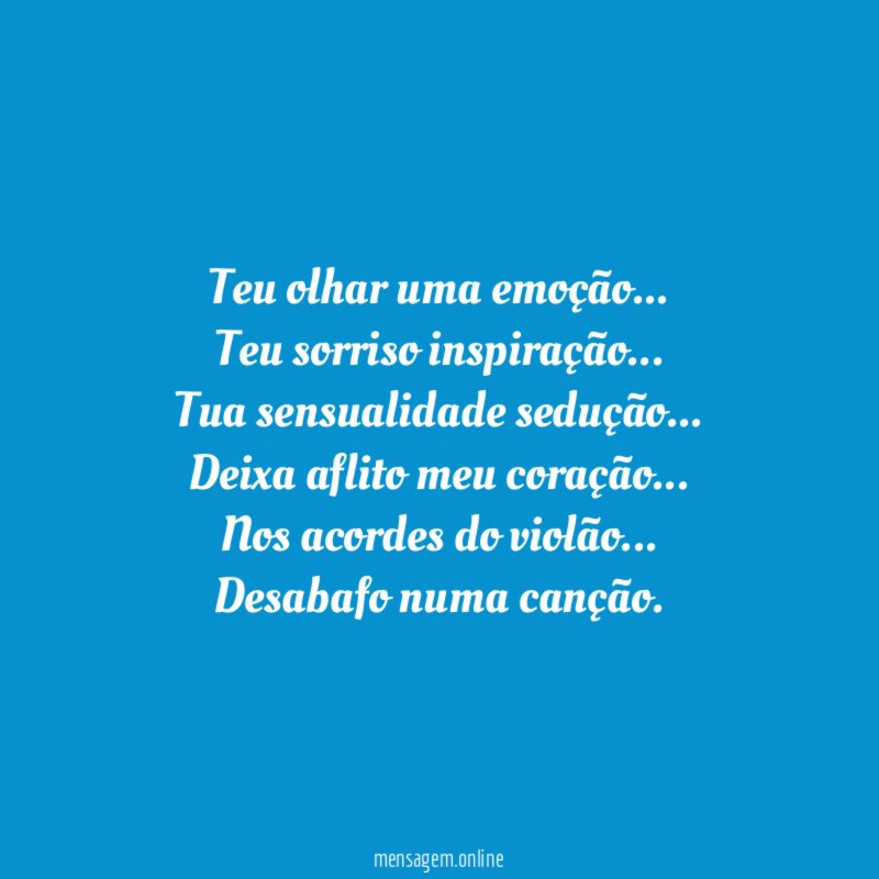 Teu olhar uma emoção