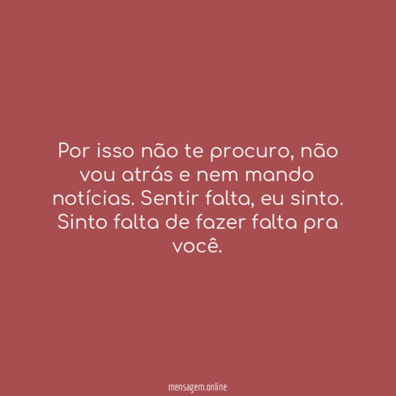 Por isso não te procuro