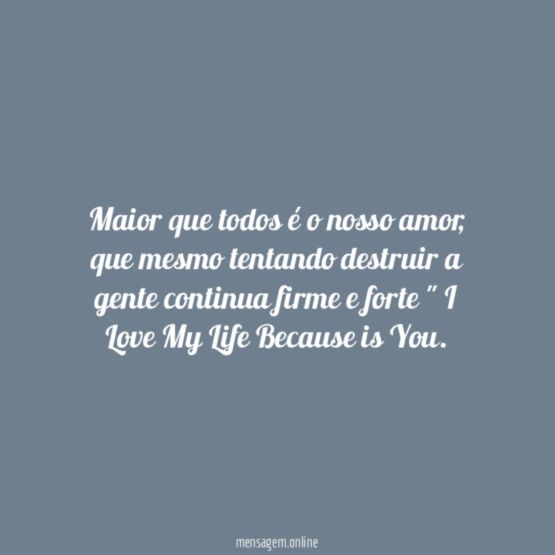 Maior que todos é o nosso amor