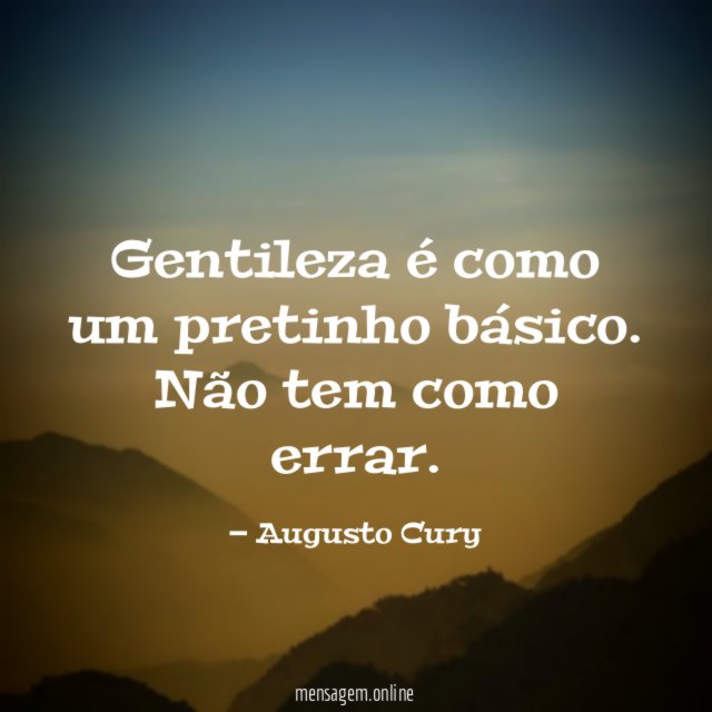 Gentileza é como um pretinho básico