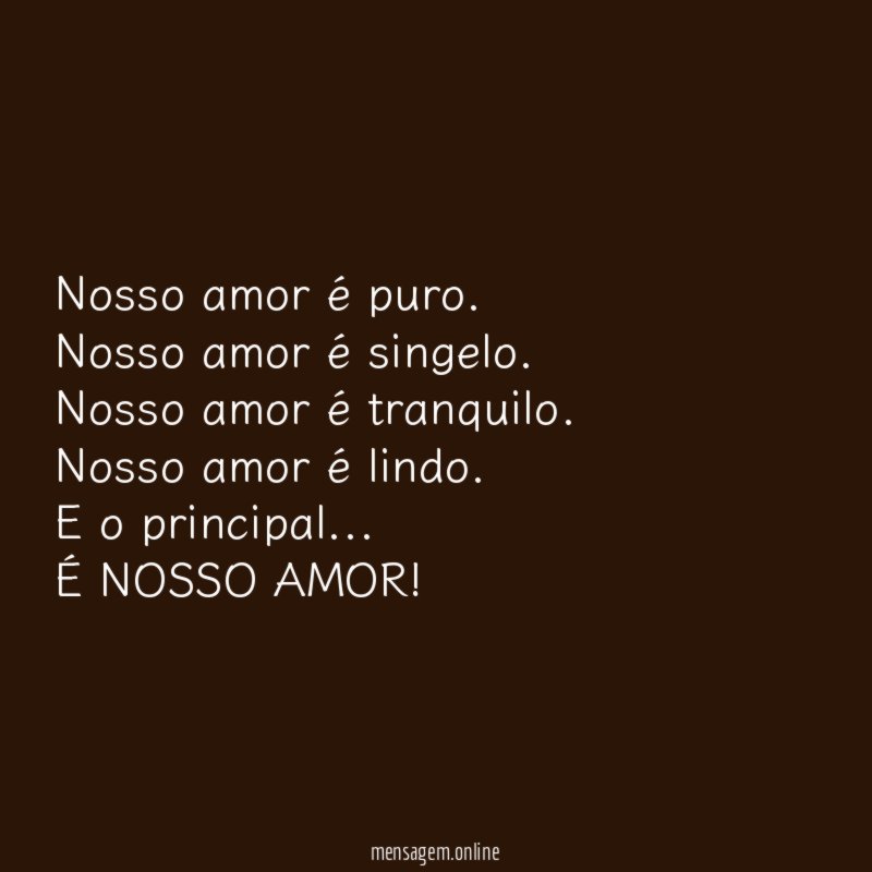 Nosso amor é puro