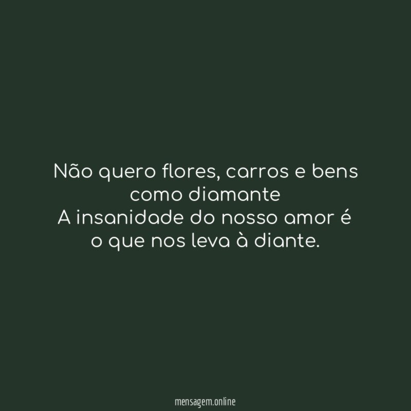 Não quero flores