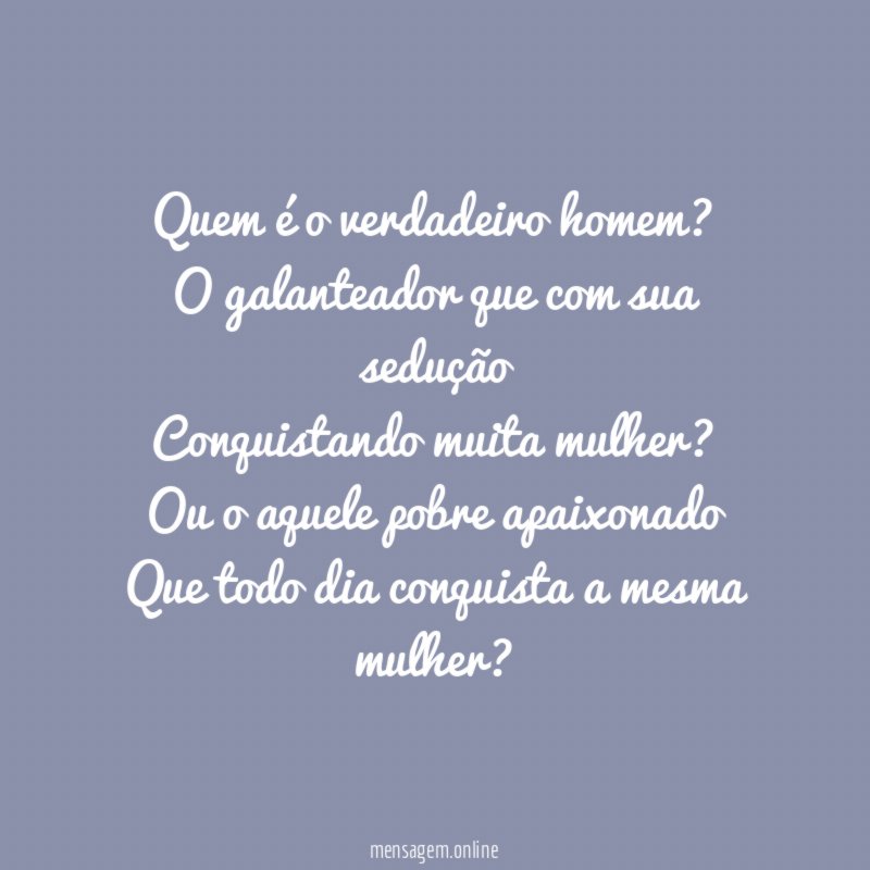 Quem é o verdadeiro homem