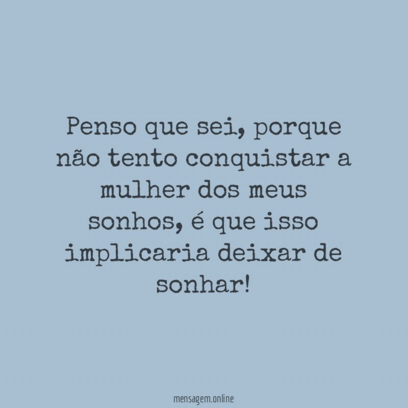 Penso que sei