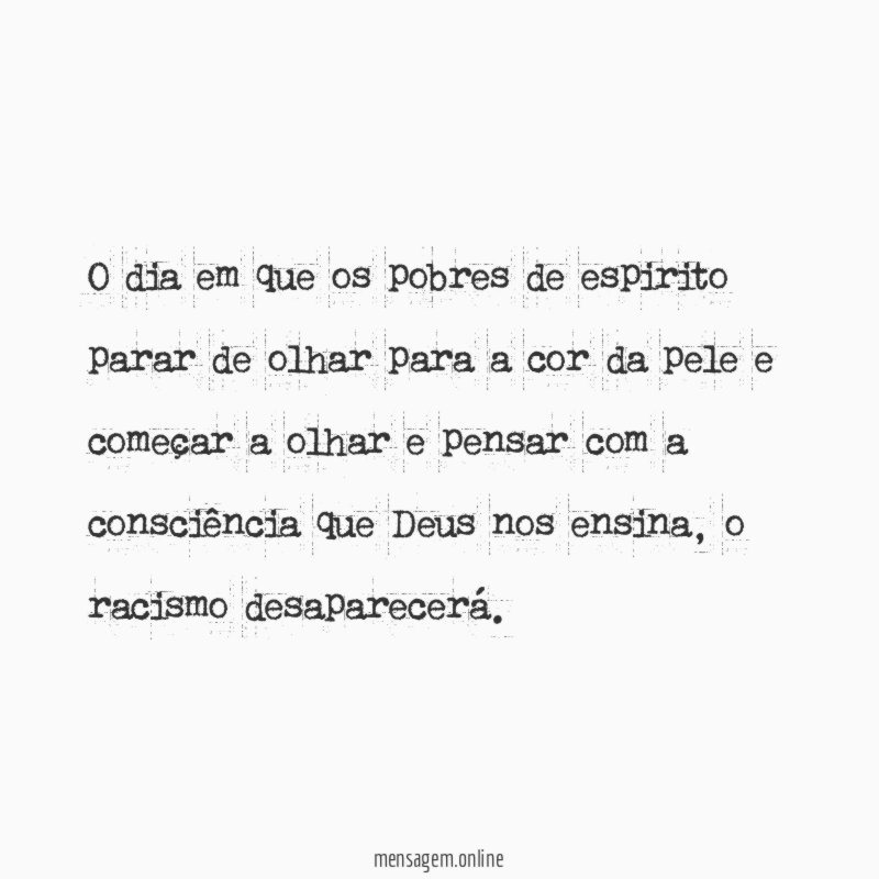 O dia em que os pobres de espirito