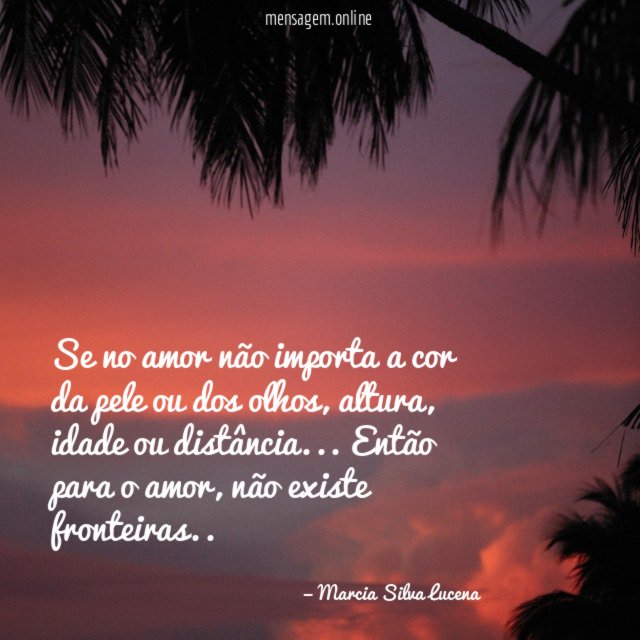 Se no amor não importa a cor da