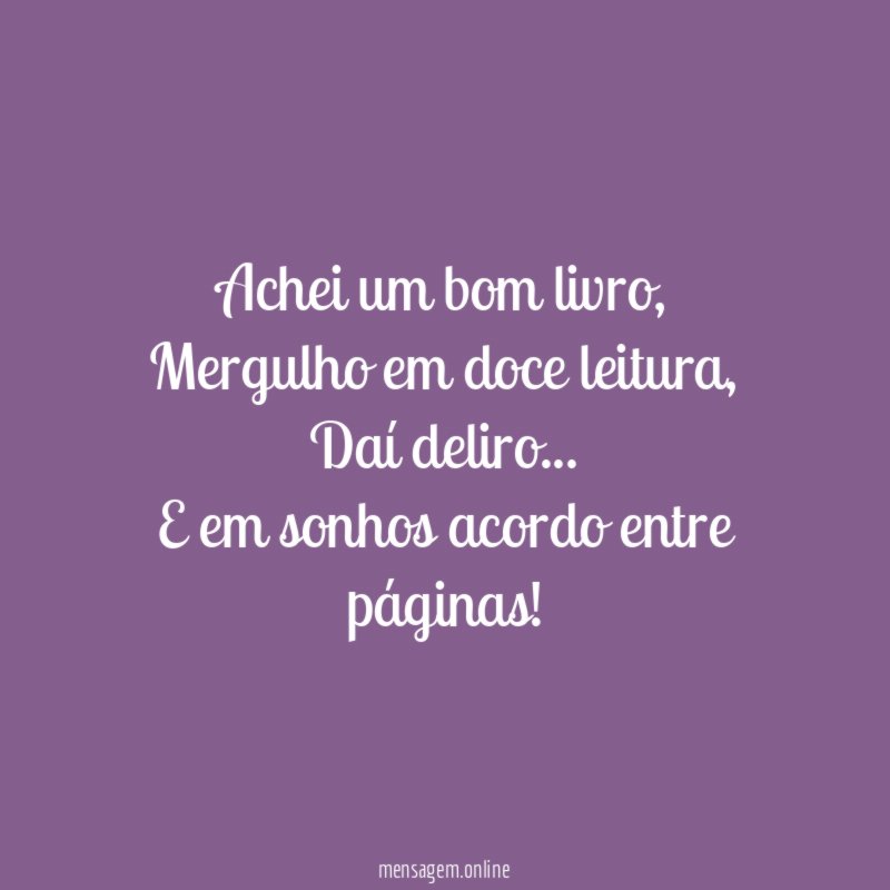 Achei um bom livro
