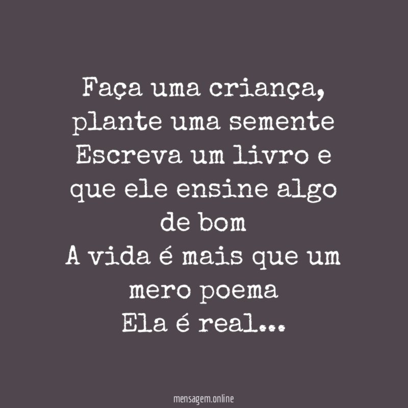 Faça uma criança