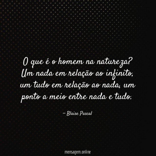 O que é o homem na natureza