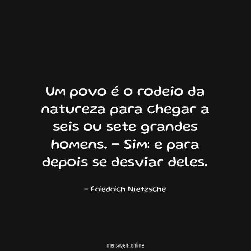 Um povo é o rodeio da natureza para