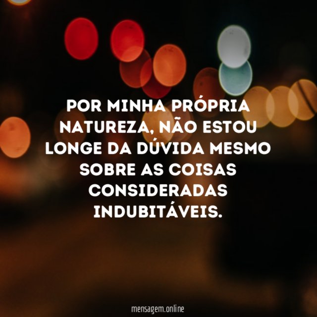Por minha própria natureza