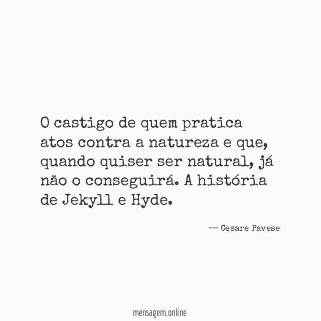 O castigo de quem pratica atos contra a natureza e que