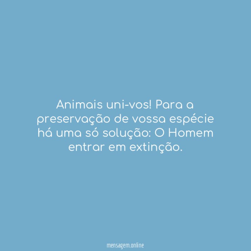 Animais uni-vos