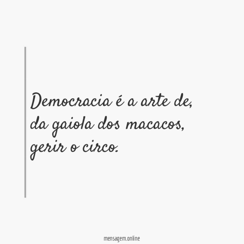 Democracia é a arte de