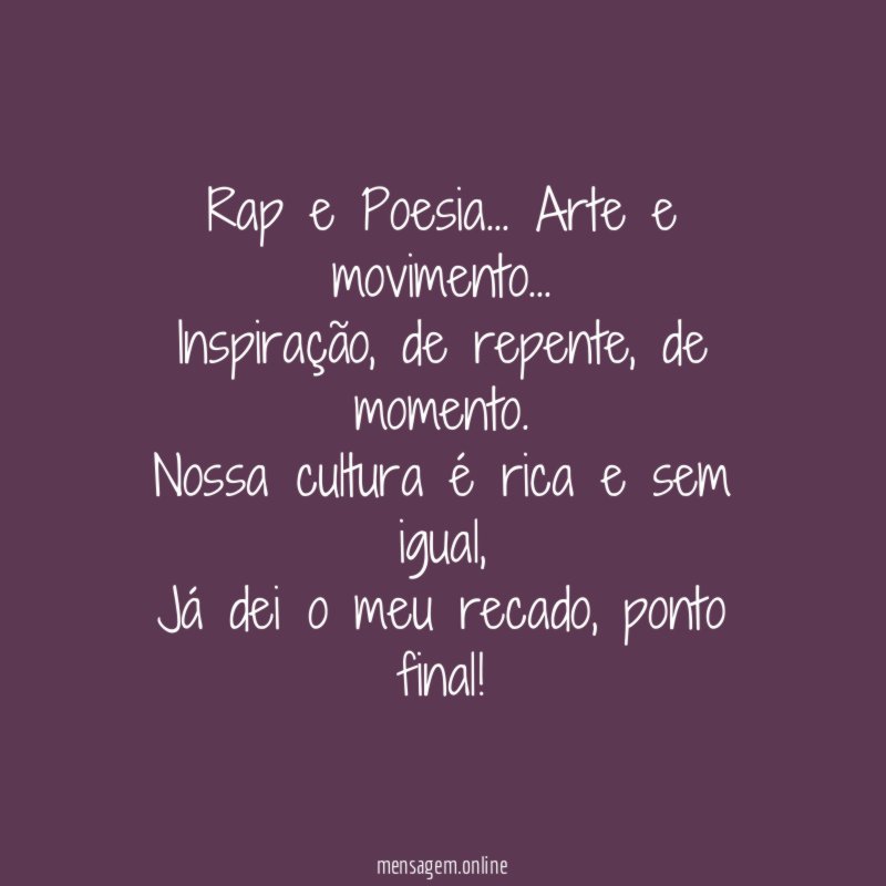 Rap e Poesia