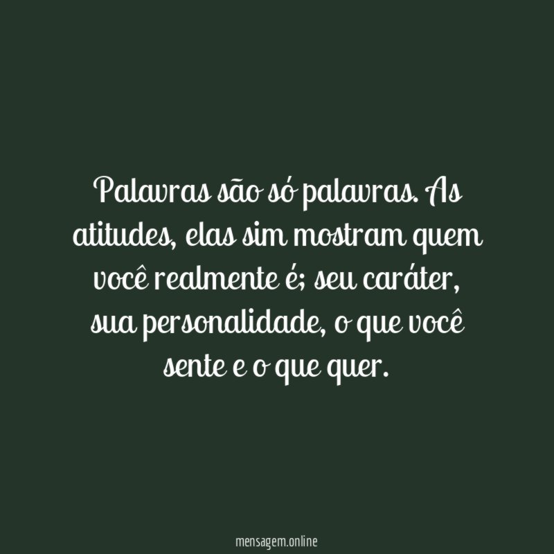 Palavras são só palavras
