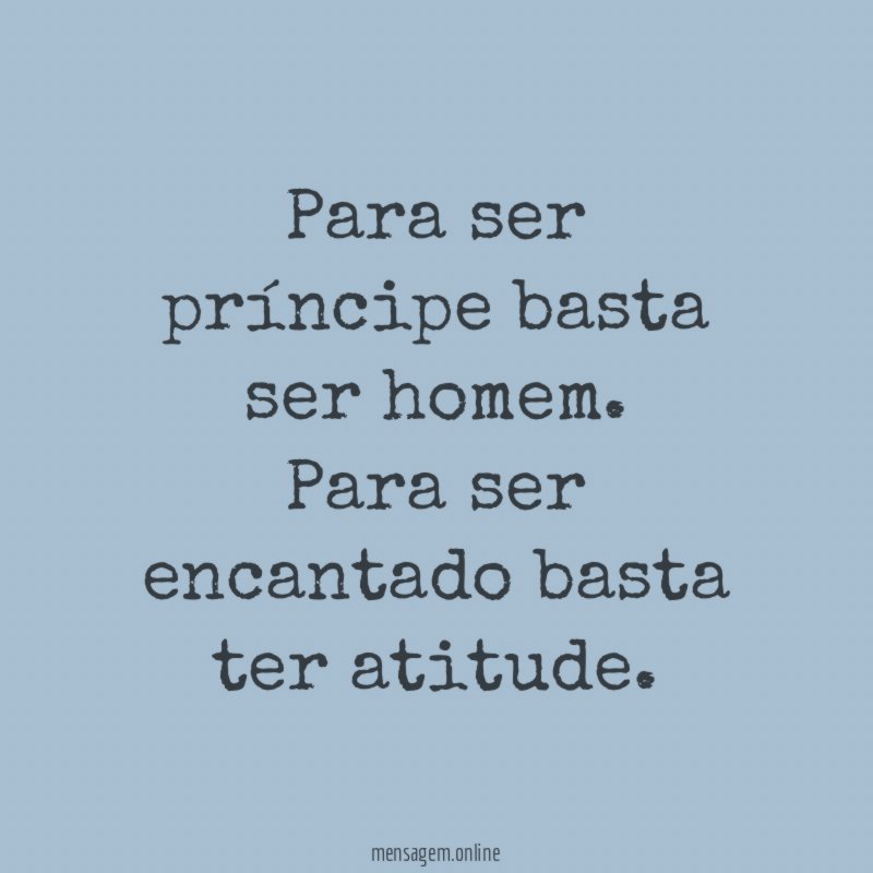 Para ser príncipe basta ser homem