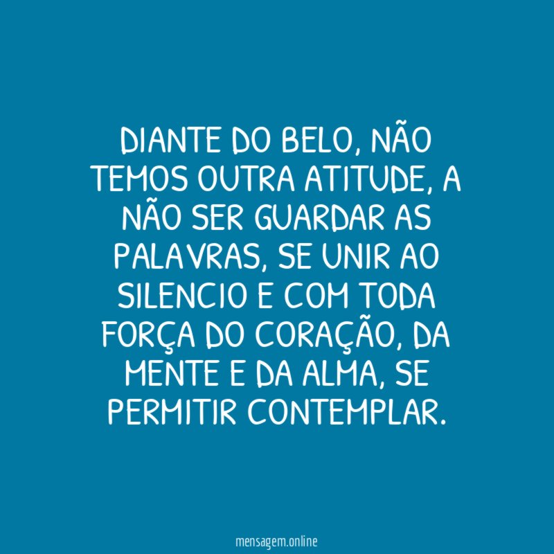 Diante do Belo