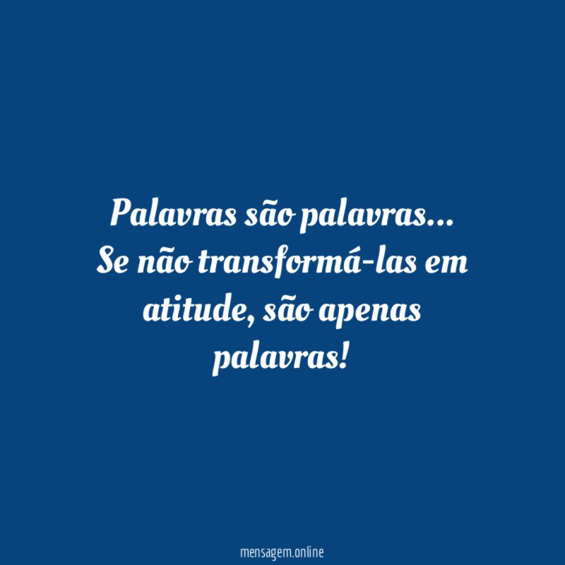Palavras são palavras