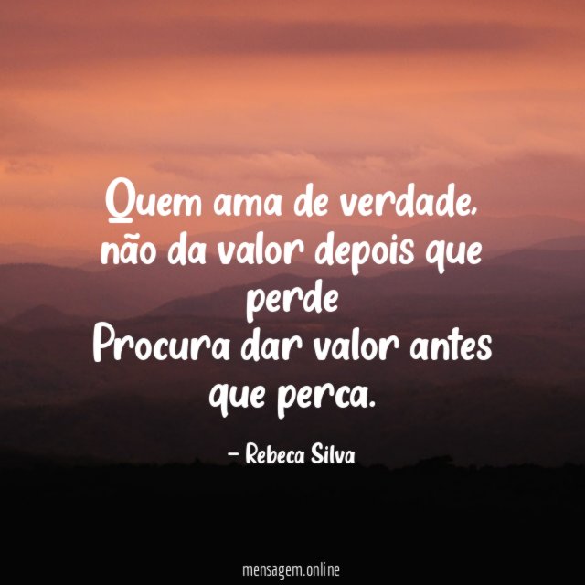 Quem ama de verdade