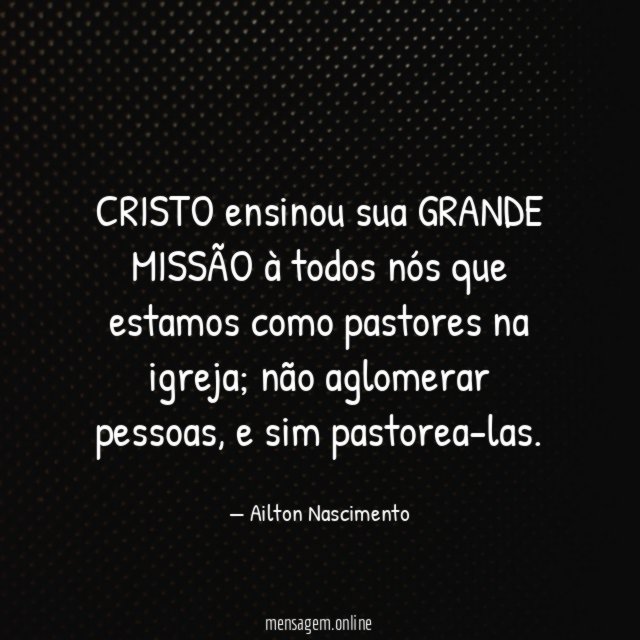 CRISTO ensinou sua GRANDE MISSÃO à todos nós