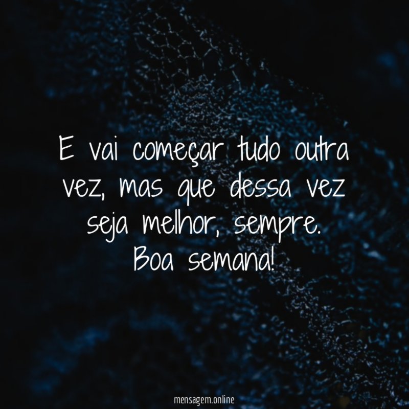 E vai começar tudo outra vez