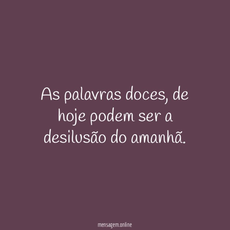As palavras doces