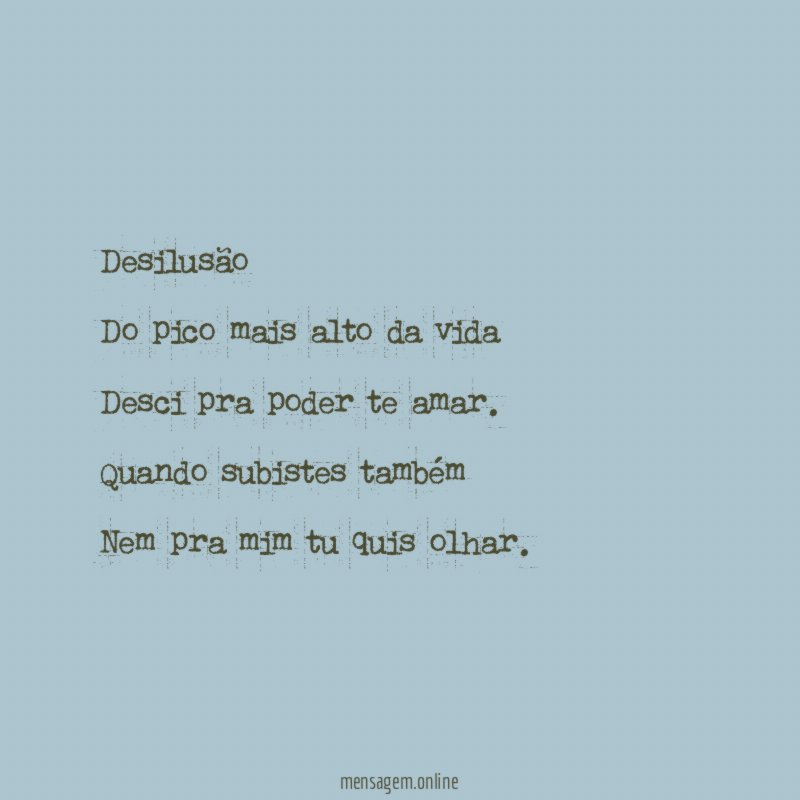 Desilusão