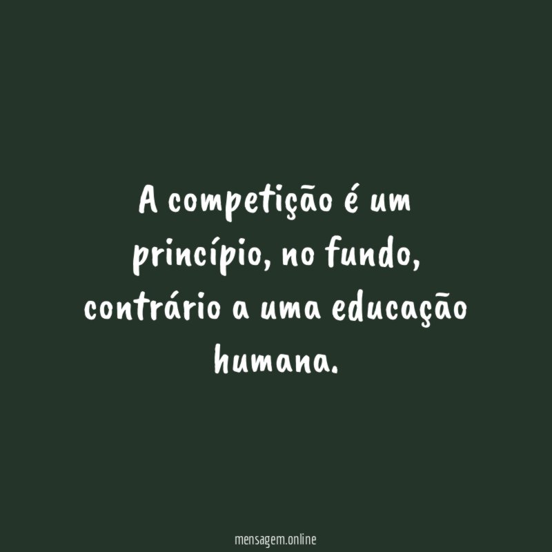 A competição é um princípio