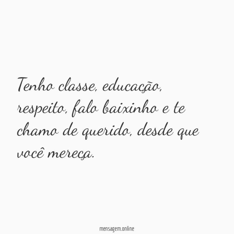 Tenho classe
