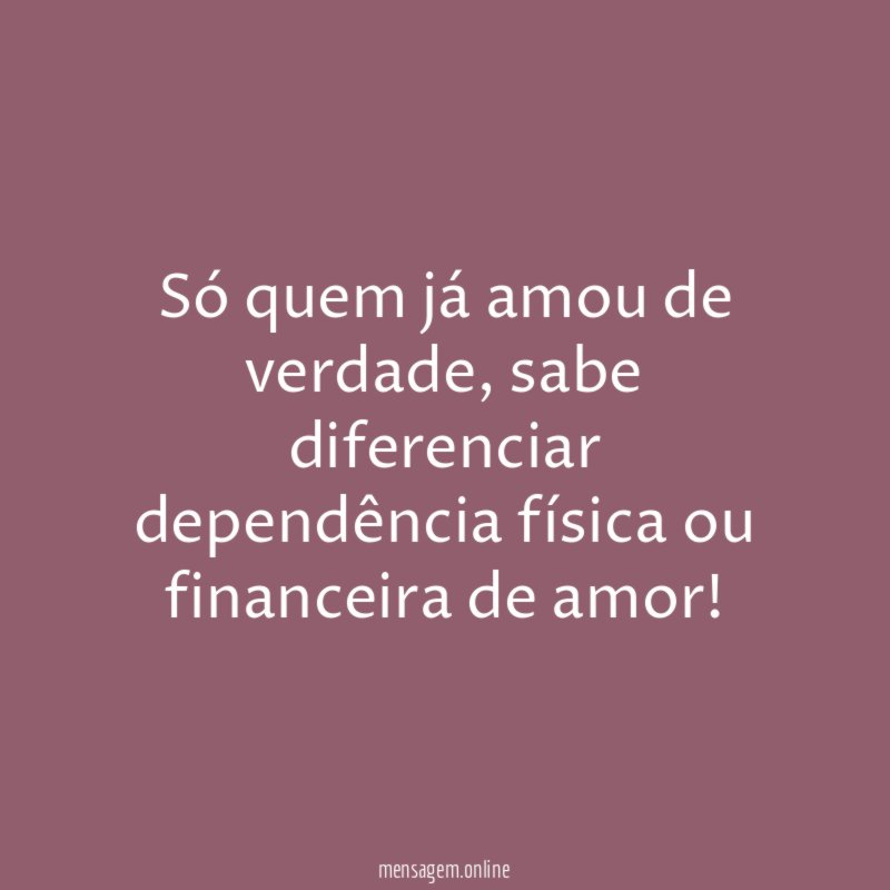 Só quem já amou de verdade