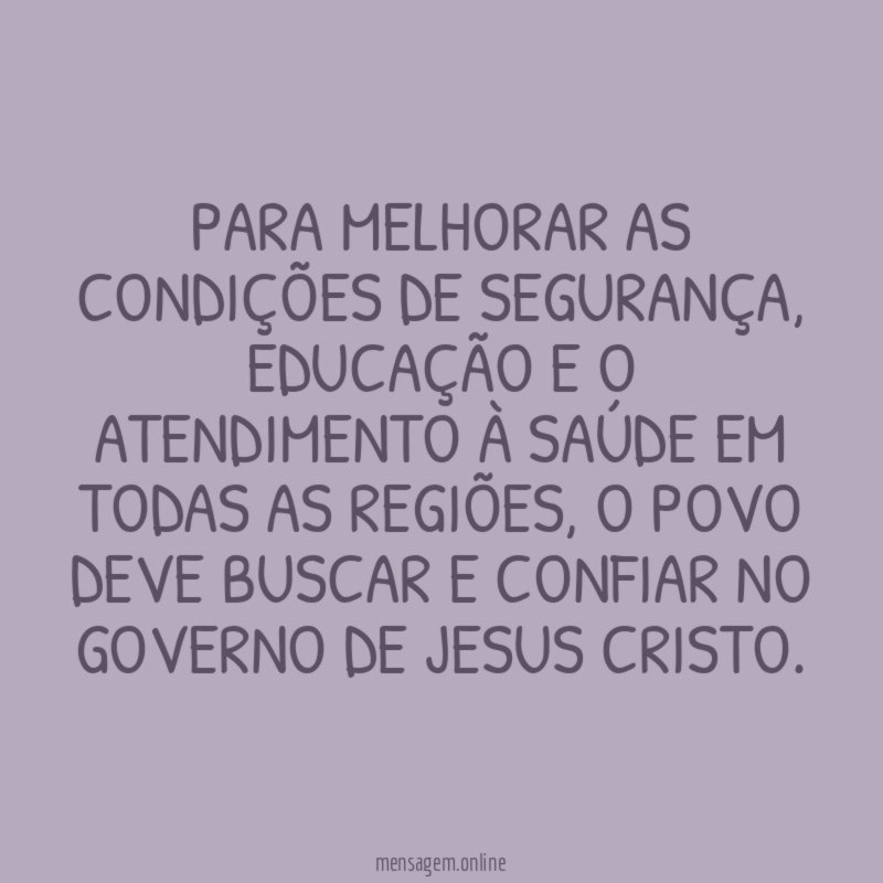 Para melhorar as condições de segurança