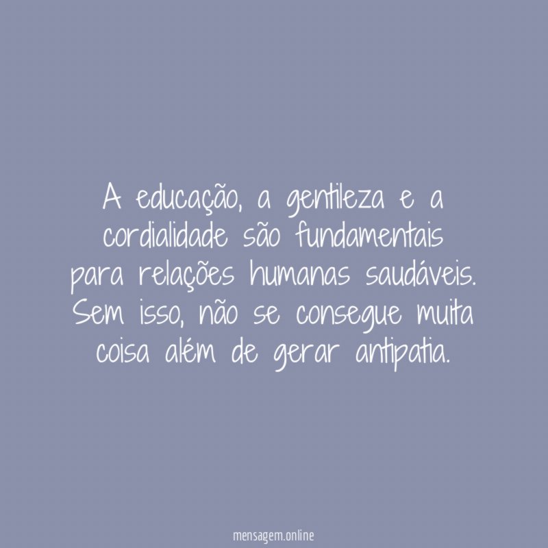 A educação