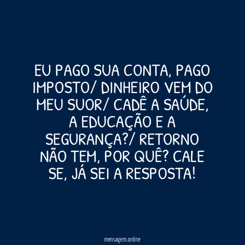 Eu pago sua conta