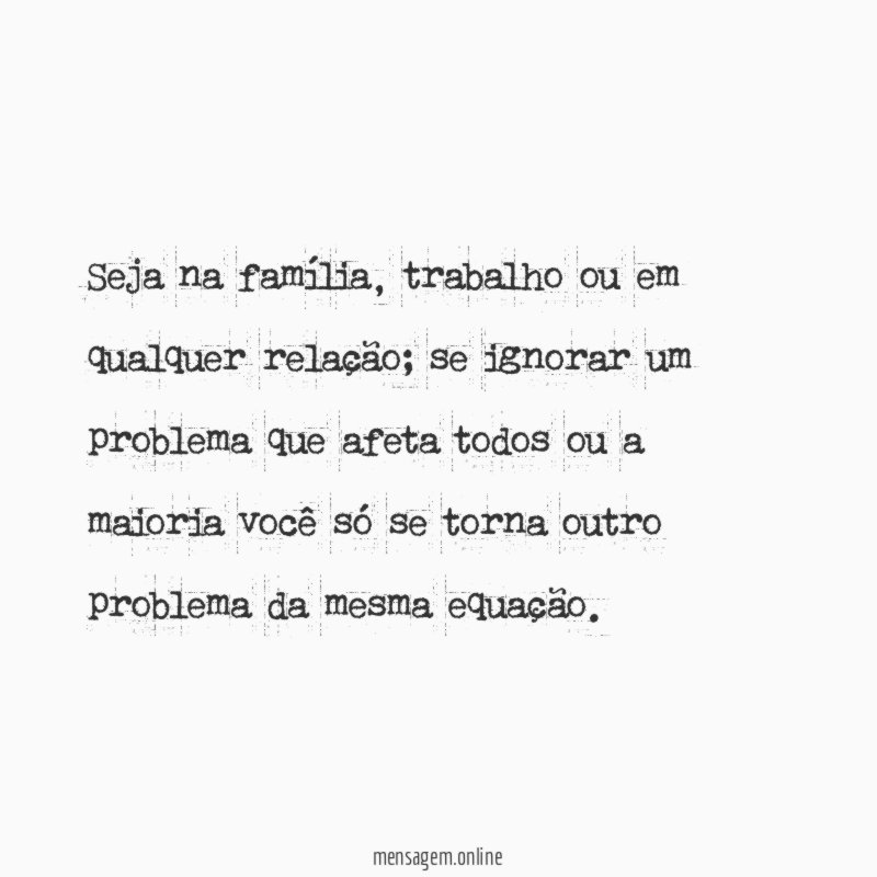 Seja na família