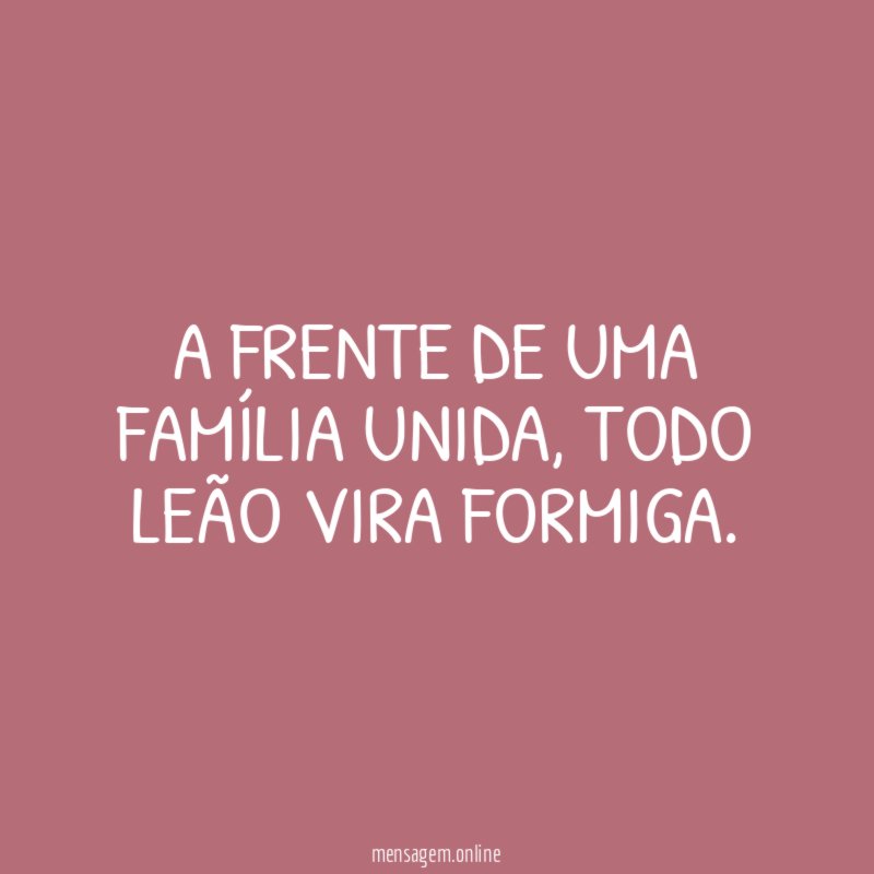 A frente de uma família unida