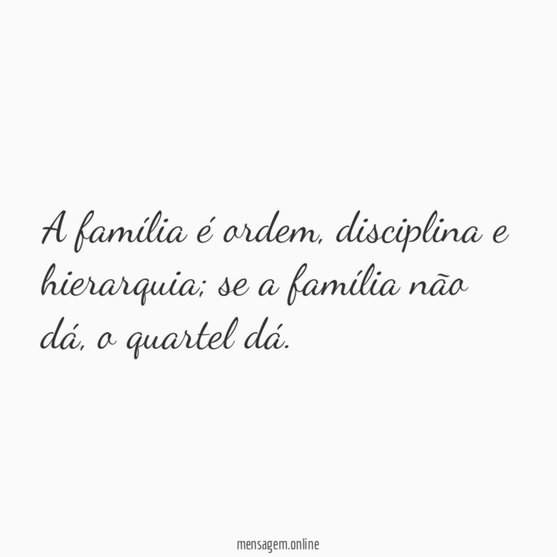 A família é ordem