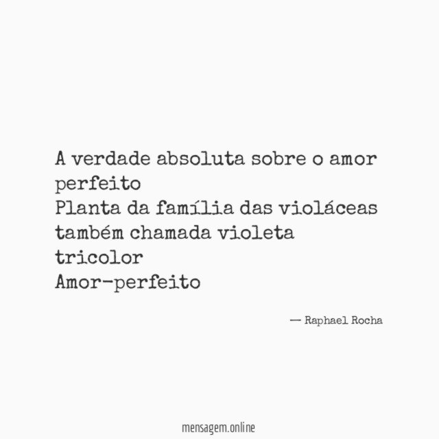 A verdade absoluta sobre o amor perfeito