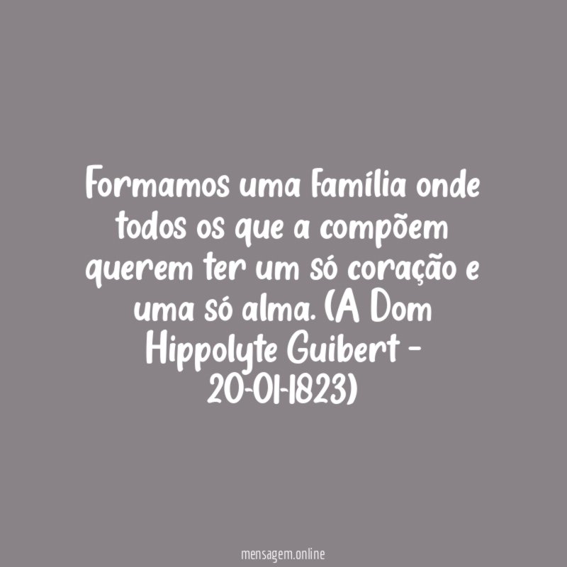 Formamos uma família onde todos os que a