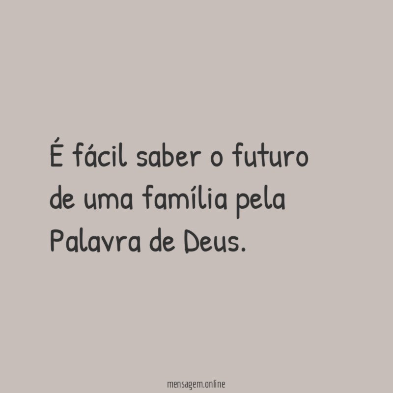 É fácil saber o futuro de uma família