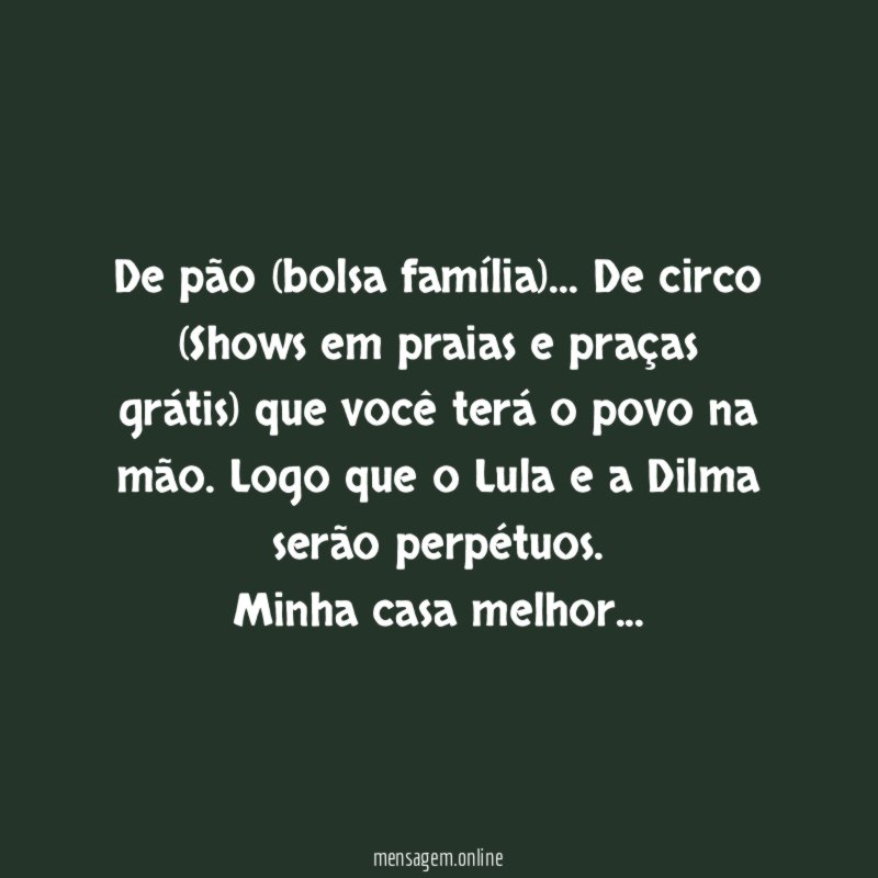 De pão (bolsa família)