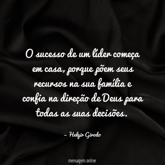 O sucesso de um líder começa em casa