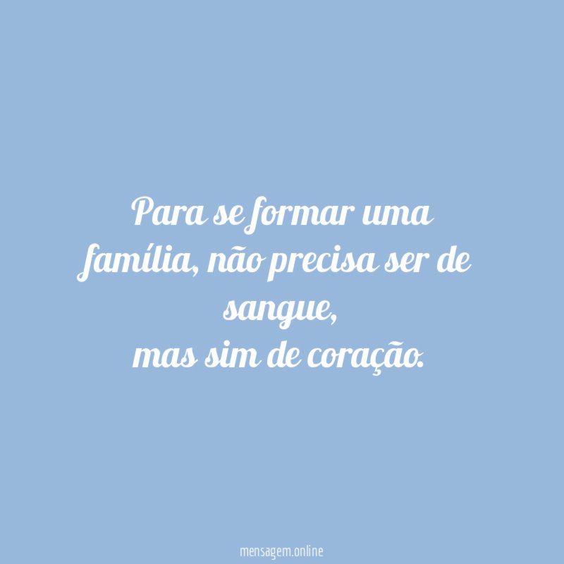 Para se formar uma família