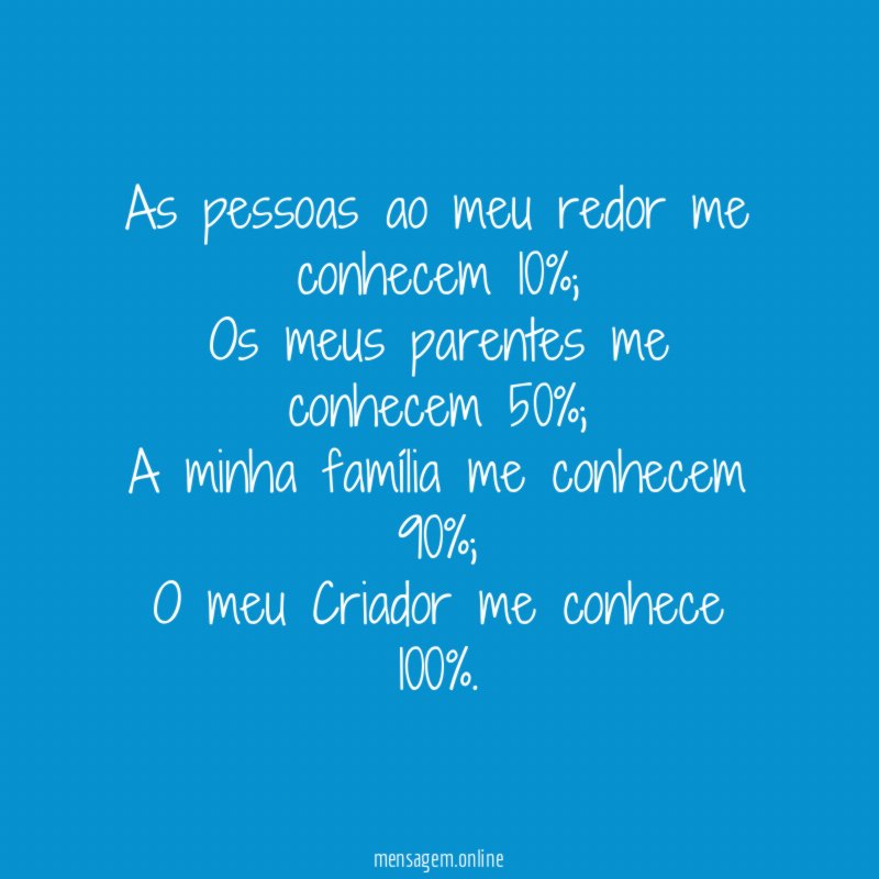 As pessoas ao meu redor me conhecem 10%