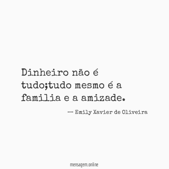 Dinheiro não é tudo
